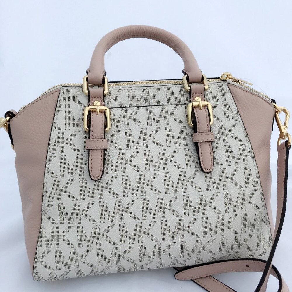 Michael Kors Pink and Cream Satchel Bag - Picture 16 of 16